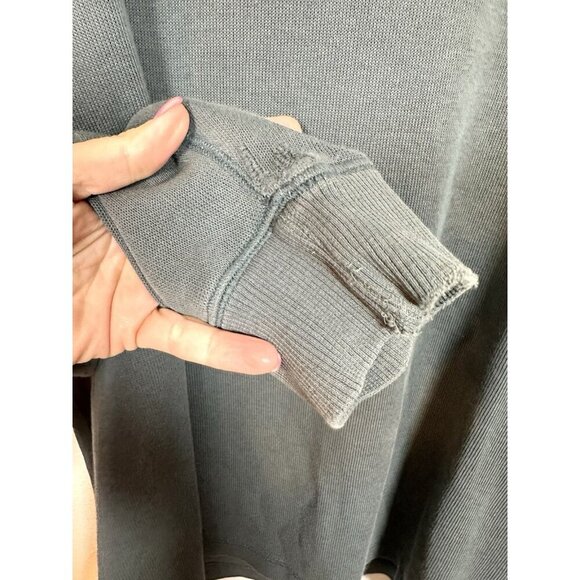 Horny Toad Mens Top Size L Green Cotton Crew Neck Long Sleeve Distressed - Picture 7 of 12